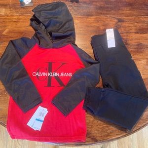 Calvin Klein Boys 2pc Sweat Set NWT